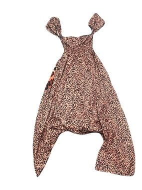 Crazy long Leopard Print Maxi Dress - Brown Black